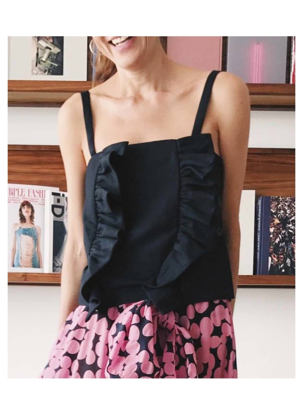 NEW Creatures of Comfort Kuri Ruffle Top sz 6